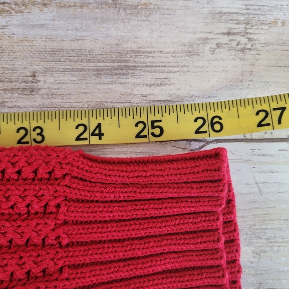 Mens Vintage Nautica Red Knit Sweater Medium Made In USA - Picture 13 of 16